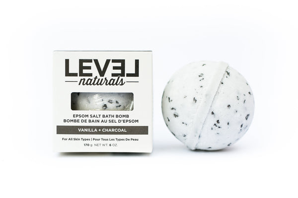 Vanilla + Charcoal Epsom Salt Bath Bomb